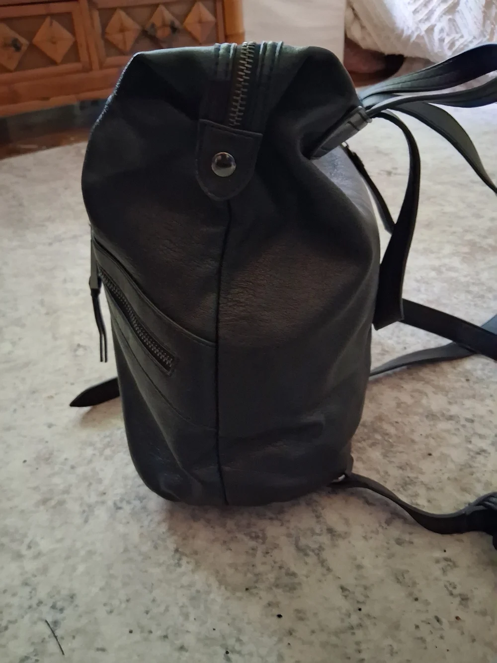 Jessica Simpson Black Backpack Purse GC